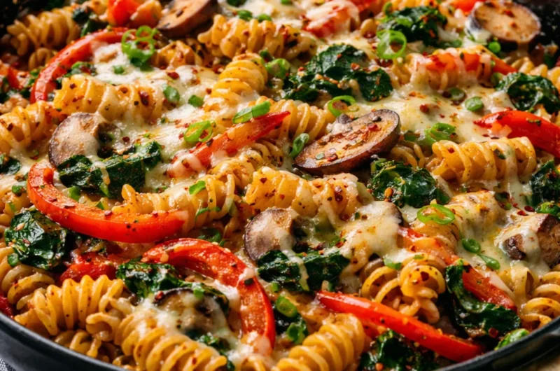 Delicious Easy Budget Friendly Pasta Bake served in a casserole dish, perfect for families.