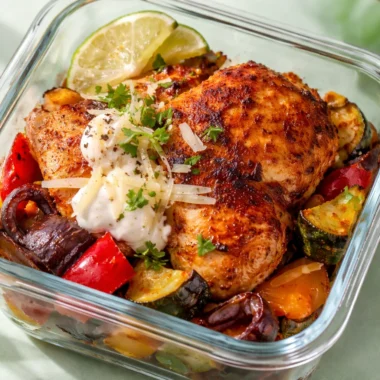 High protein chicken meal prep dishes for a healthy week of meals.