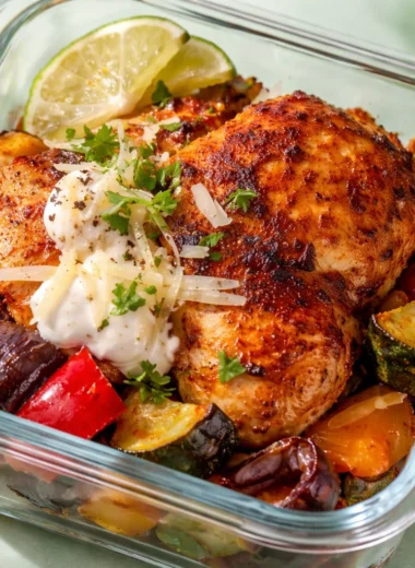 High protein chicken meal prep dishes for a healthy week of meals.