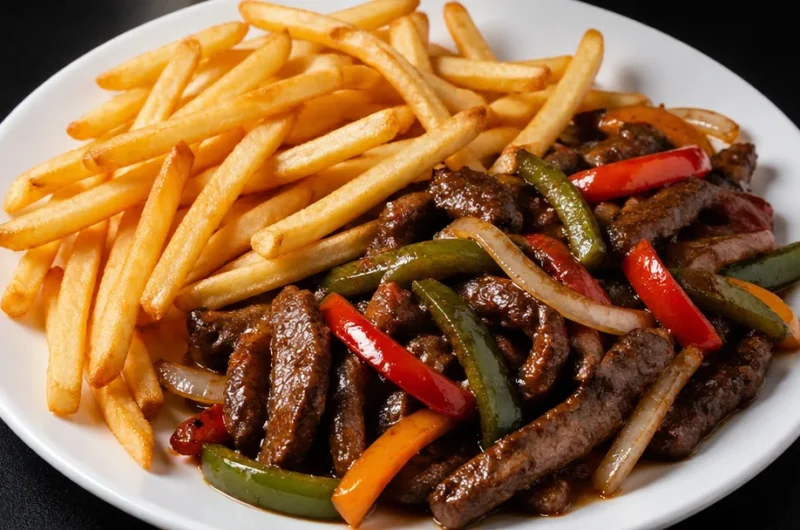 Delicious One-Pan Beef Pepper Plate featuring colorful bell peppers and tender beef.