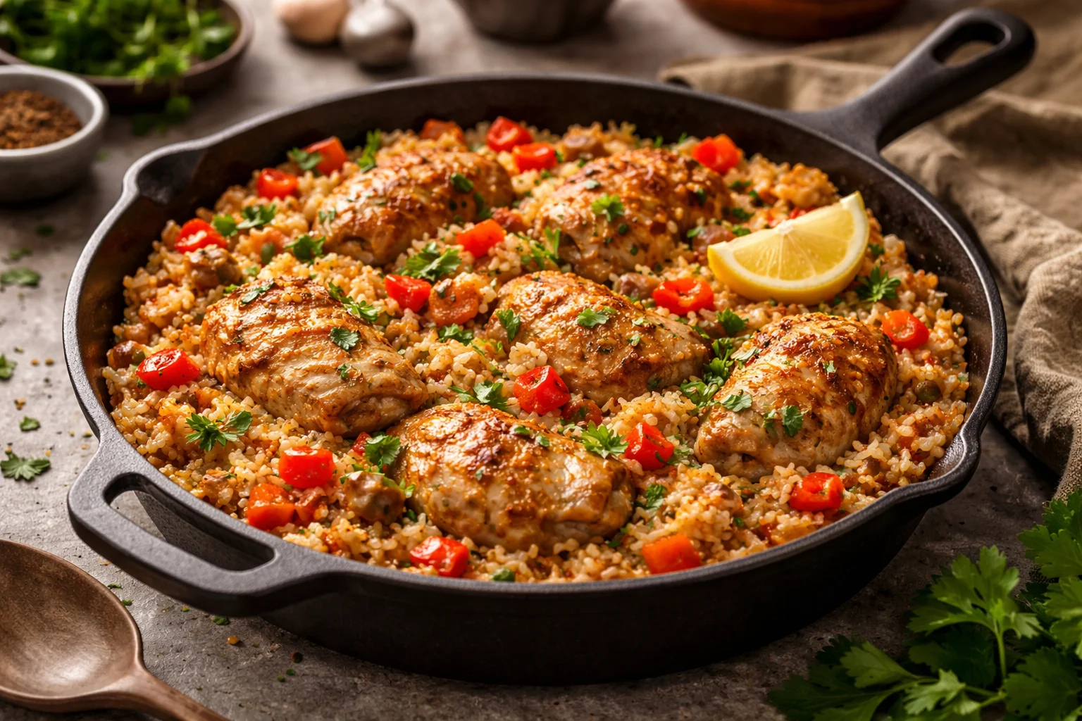 Quick and Tasty Easy One Pan Chicken and Rice Dinner in 30 Minutes