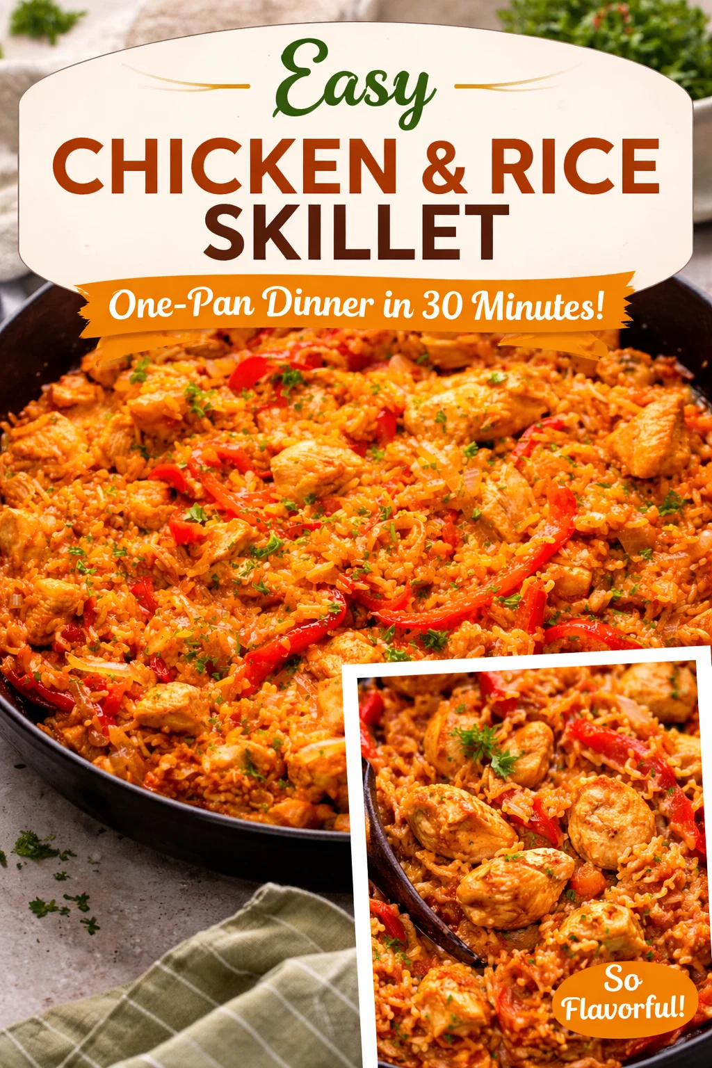 Quick and Tasty Easy One Pan Chicken and Rice Dinner in 30 Minutes