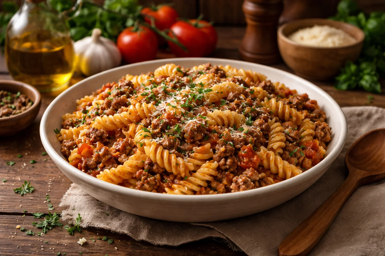 Quick & Tasty Easy 30 Minute One Pan Pasta With Ground Beef