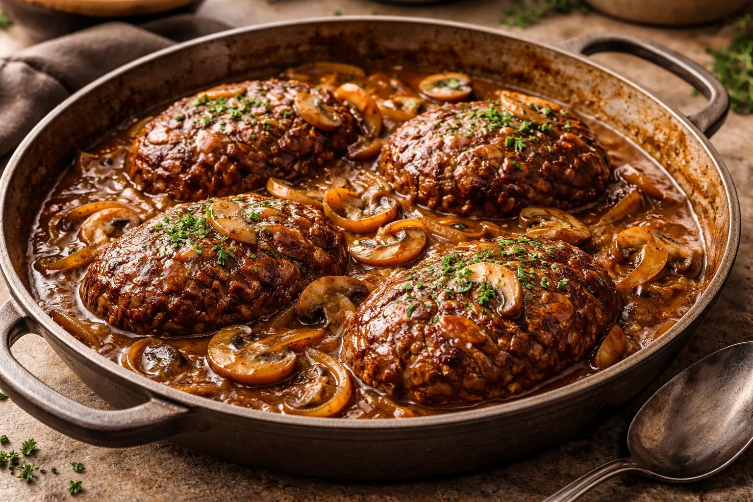 Savory Salisbury Steak with Mushrooms Recipe You’ll Love