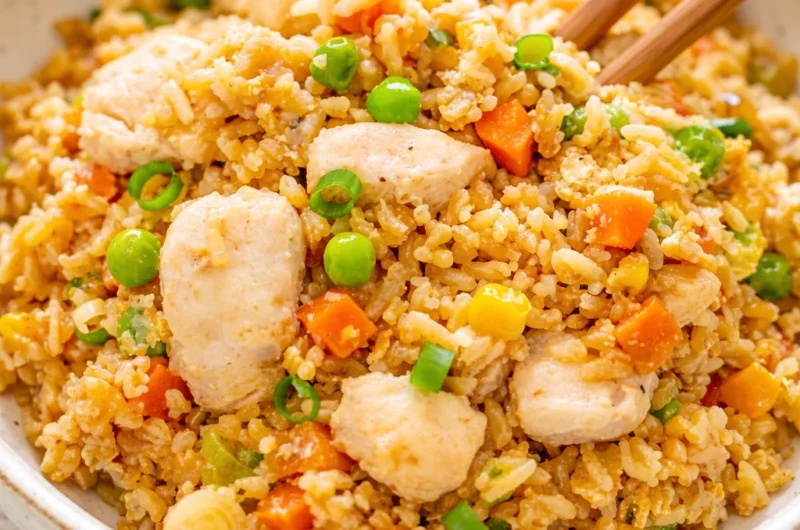 Delicious Simple Weeknight Chicken Stir Fry Better Than Takeout with fresh vegetables.
