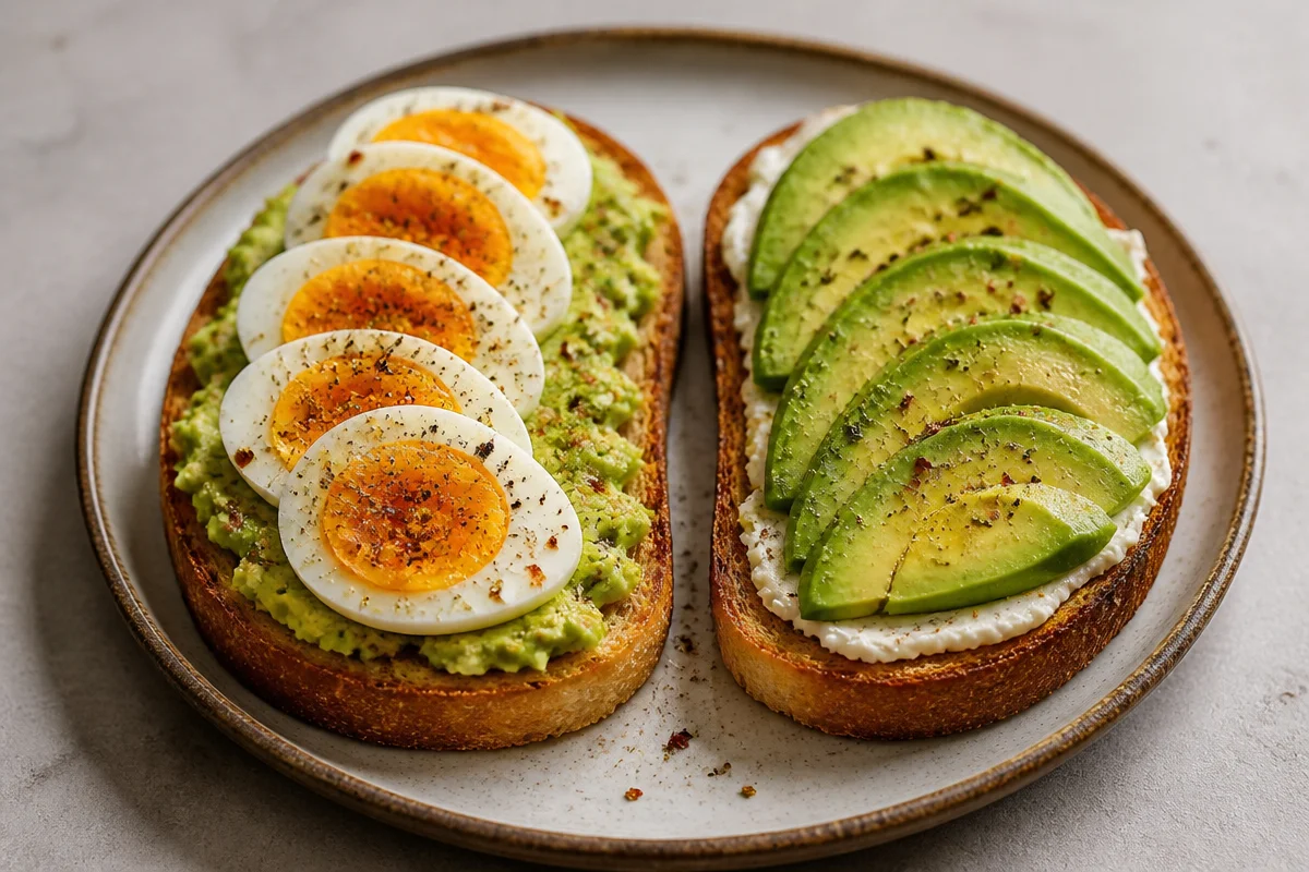 Creamy Avocado Egg Toast Duo