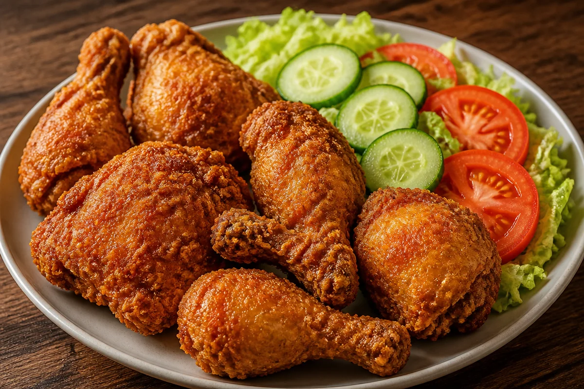 Golden Fried Chicken & Salad Plate