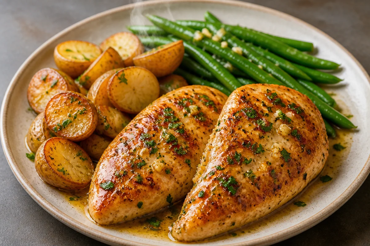 Golden Garlic Butter Chicken Plate