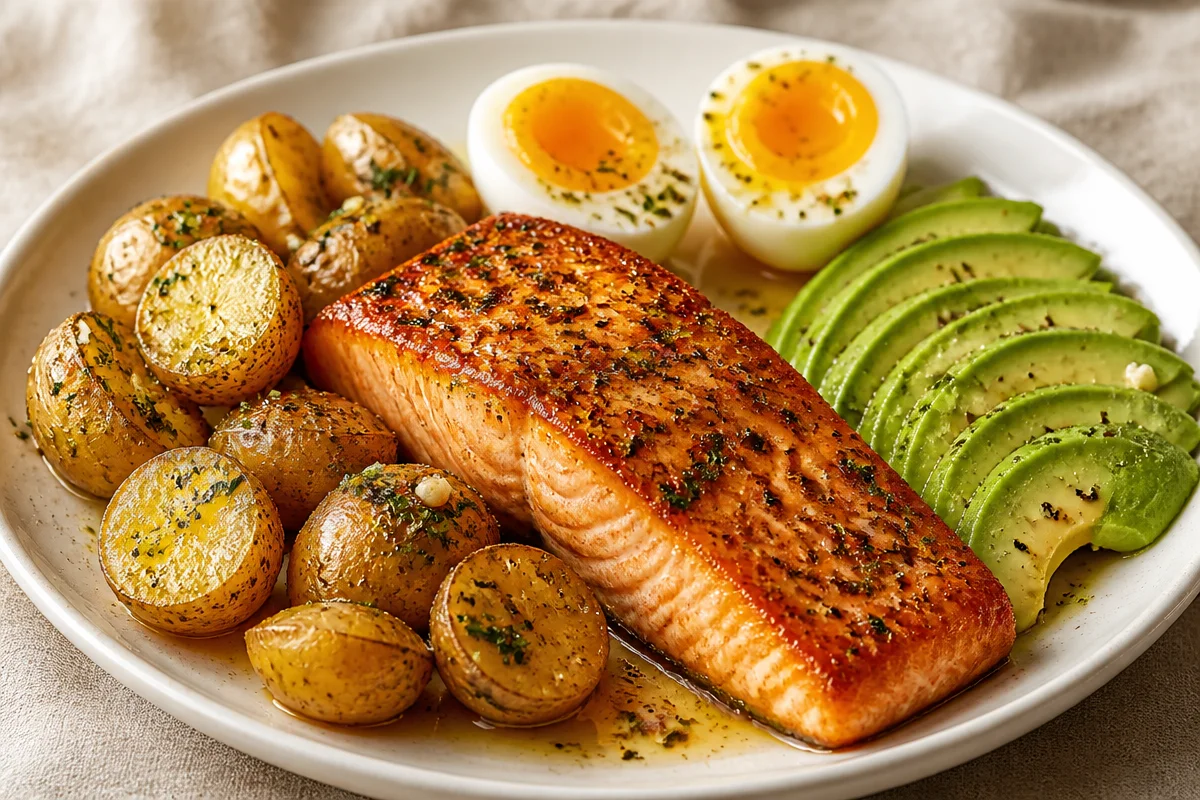 Golden Garlic Herb Salmon