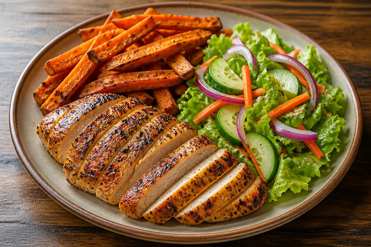 Grilled Chicken And Sweet Potato Plate