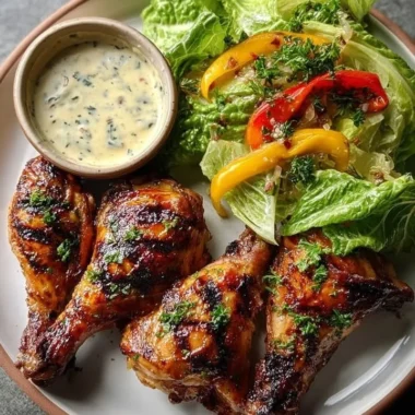 Delicious Citrus Grilled Chicken served with a vibrant garden salad