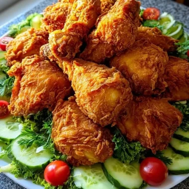 Delicious crispy Southern fried chicken served on a plate