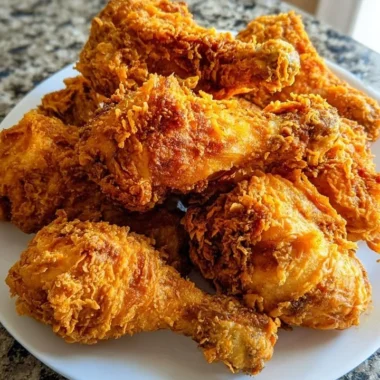 Delicious crispy Southern fried chicken served with sides