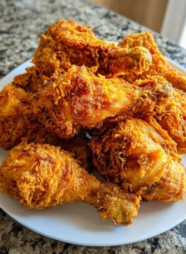 Delicious crispy Southern fried chicken served with sides