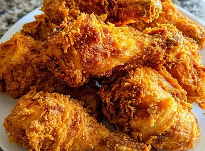 Delicious crispy Southern fried chicken served with sides