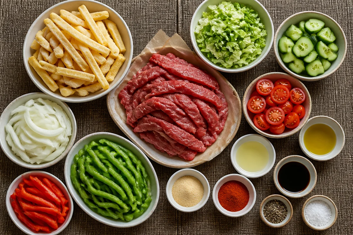 Crispy Steak Fajita Fries Plate