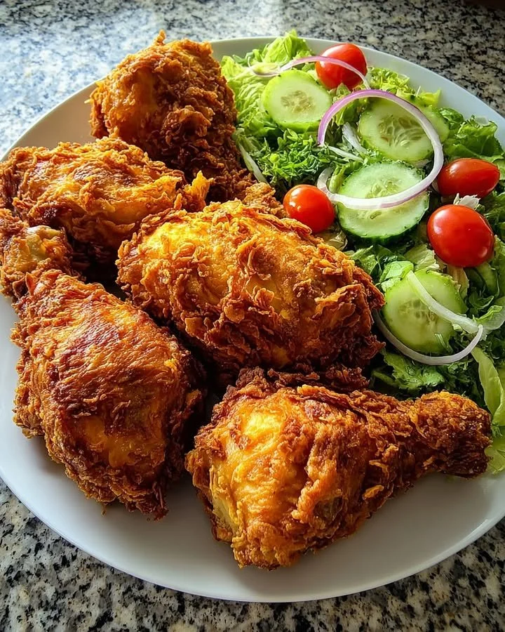 Extra Crispy Southern Fried Chicken with Garden Salad