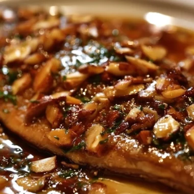 Almond-Crusted Trout served with a delicious pan sauce