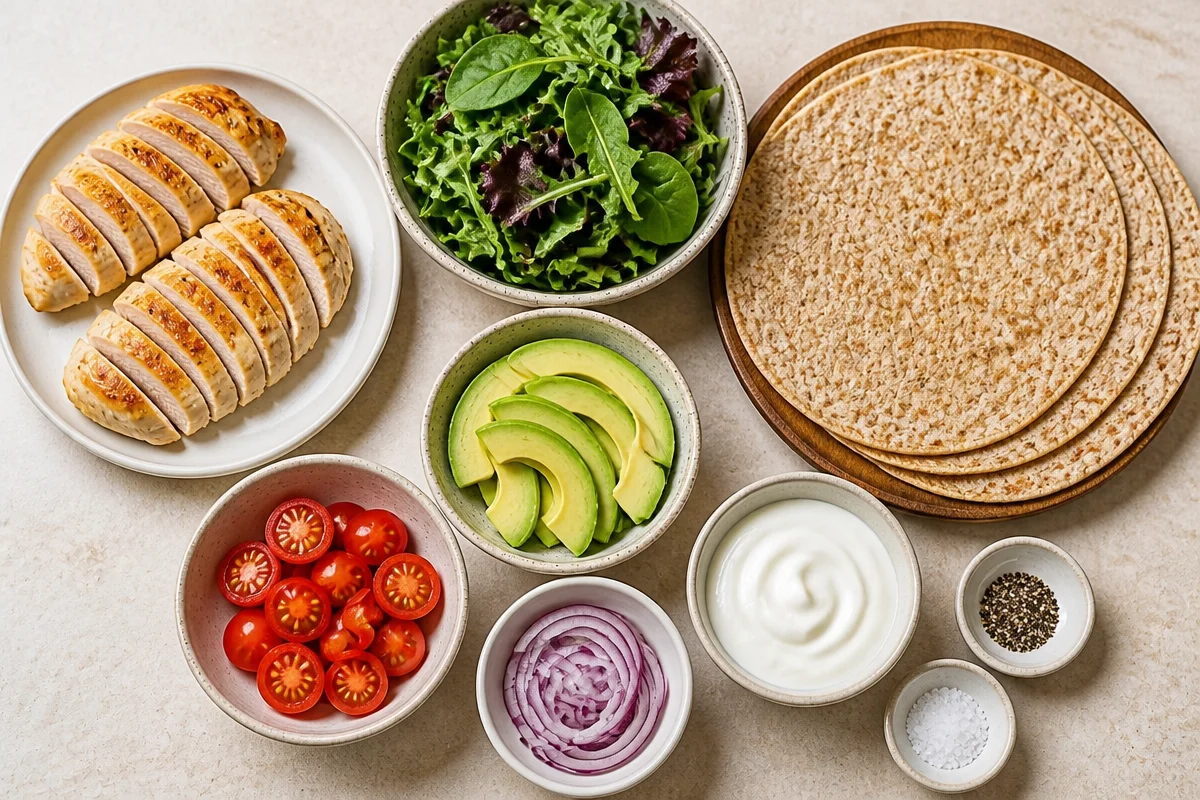 Creamy Chicken Avocado Wraps