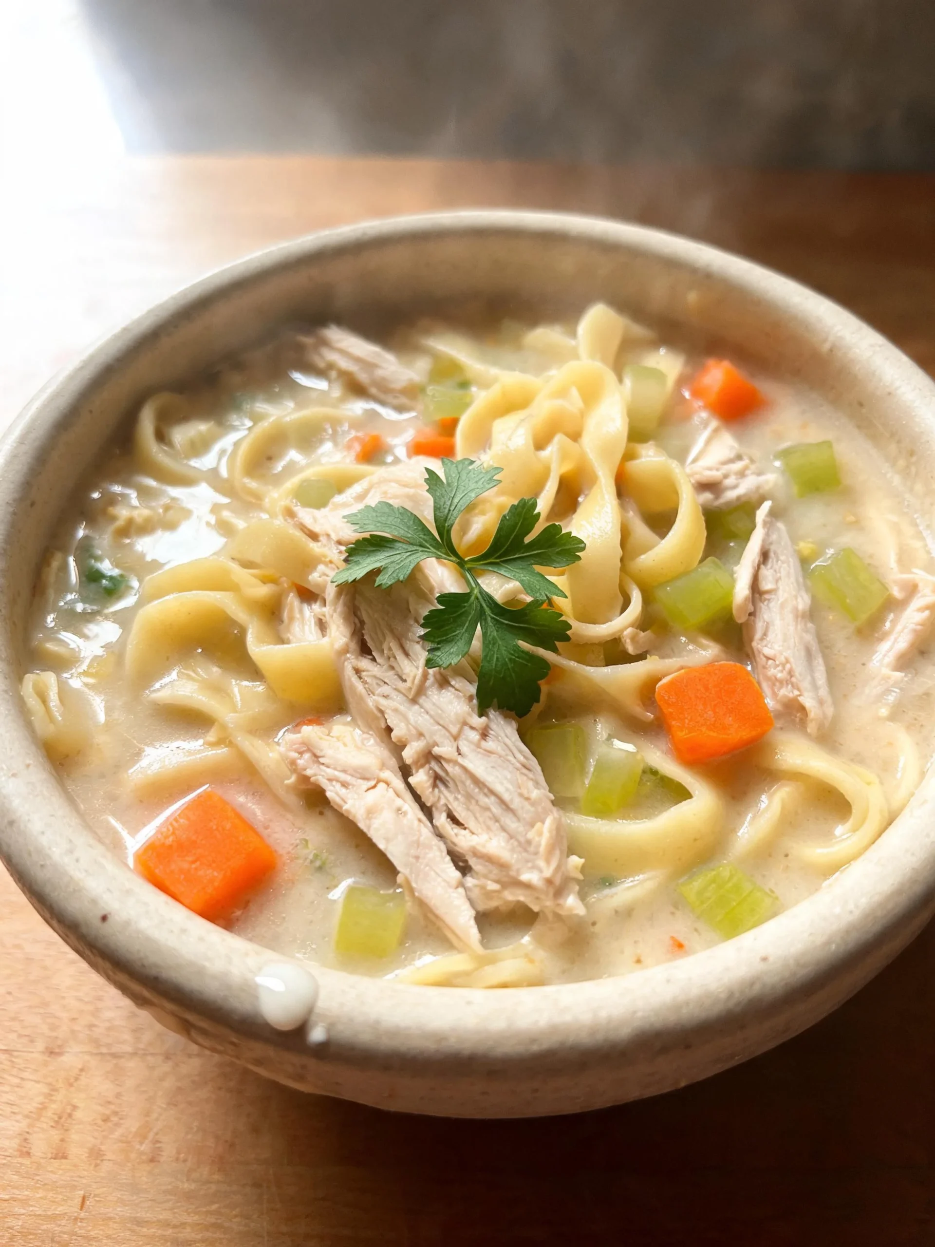 Creamy Crack Chicken Noodle Soup