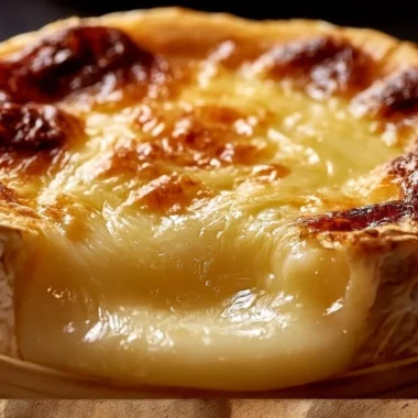 Creamy Mont d'Or cheese bake served with crusty bread