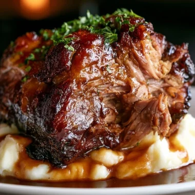 Crispy German pork knuckle served with sides