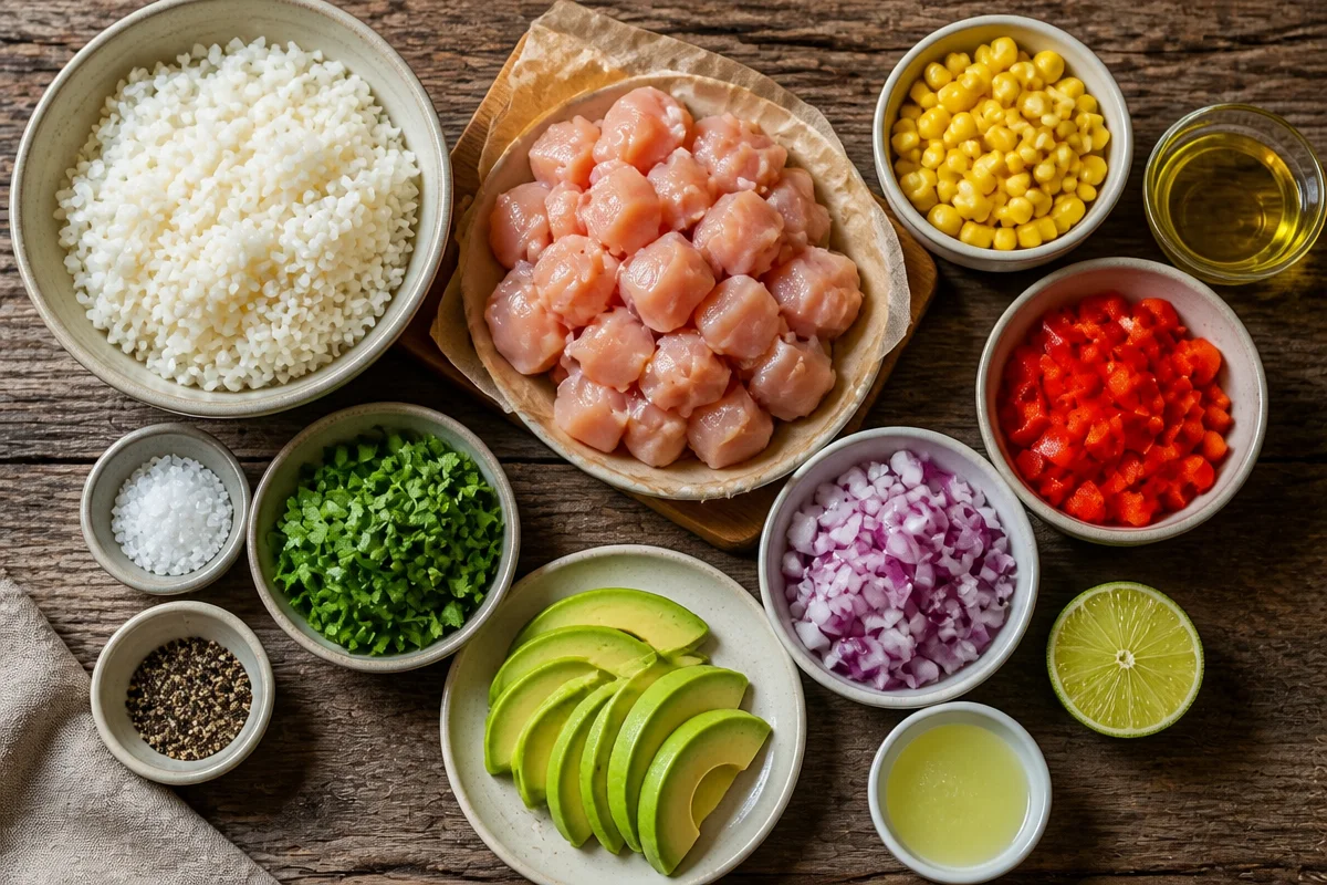 Crispy Street Corn Chicken Rice Bowl