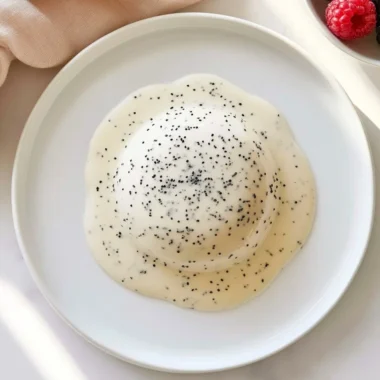 Fluffy Dampfnudel steamed dumplings served with sauce
