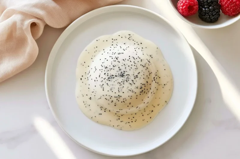 Fluffy Dampfnudel steamed dumplings served with sauce