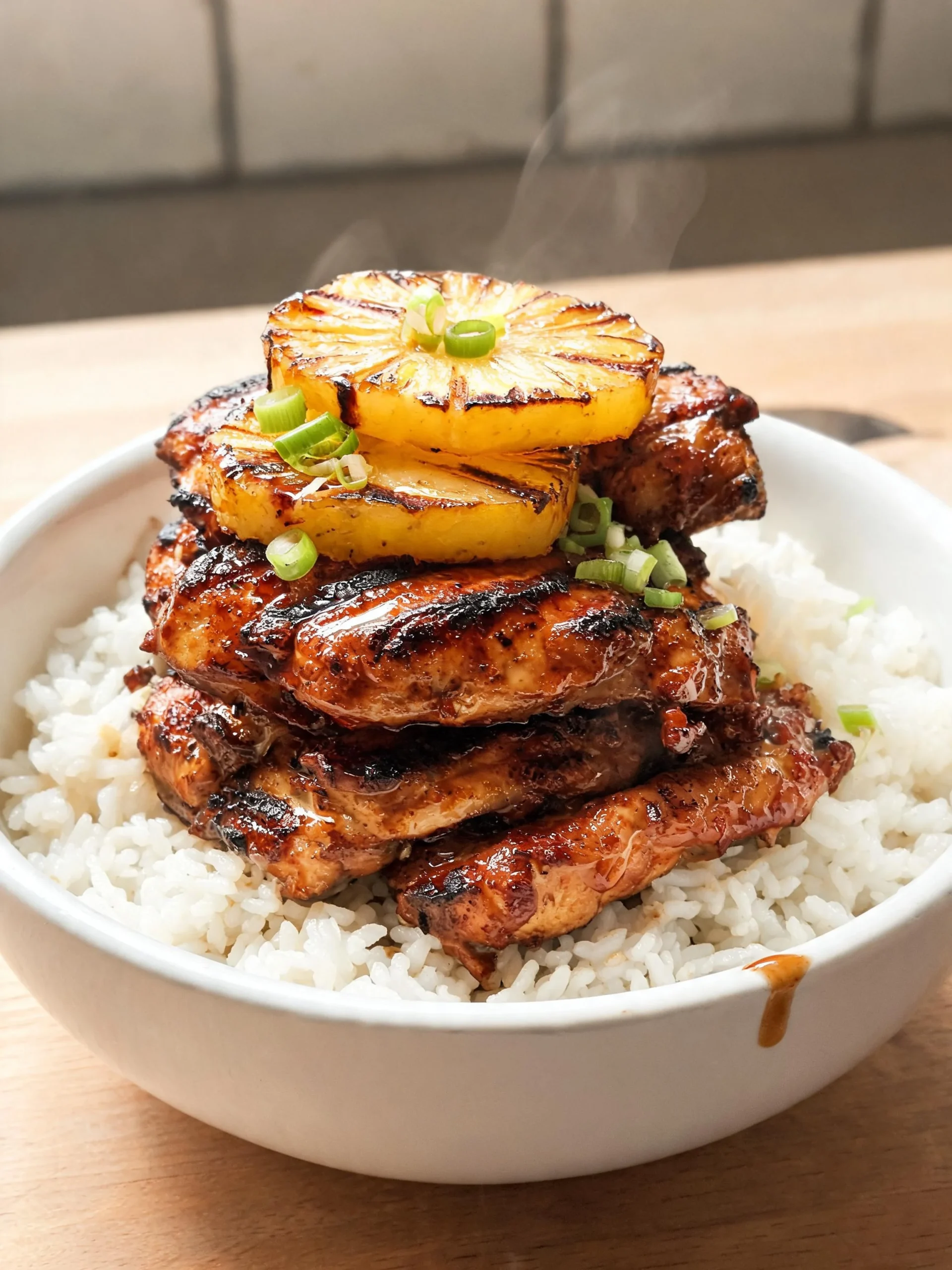 Golden Huli Huli Chicken Stack