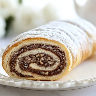 Freshly baked Golden Nut Stollen with nuts and spices on a wooden table