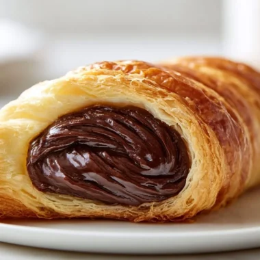 Golden Pain au Chocolat with flaky pastry and melted chocolate filling