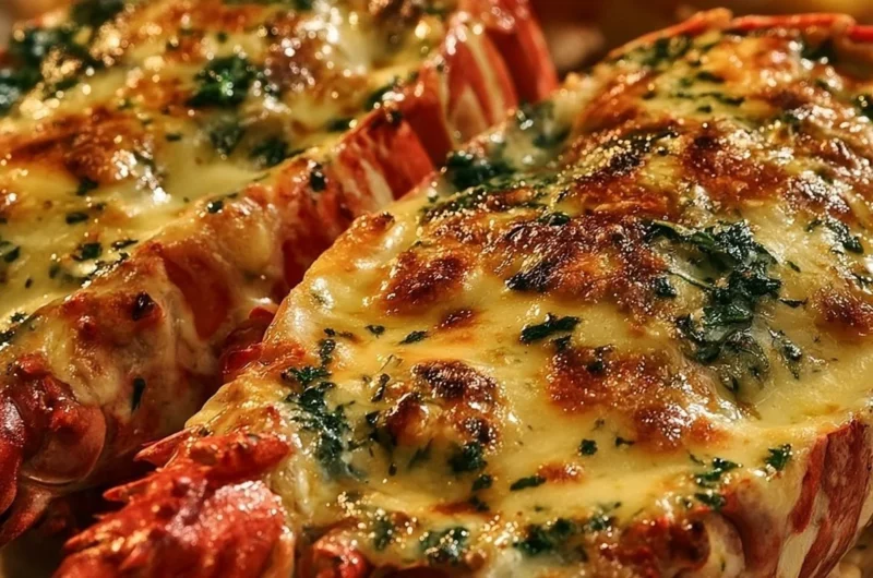 One-Pan Lobster Thermidor Bake with creamy sauce and fresh herbs
