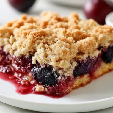 Rustic German plum cake topped with fresh plums, a delicious dessert option