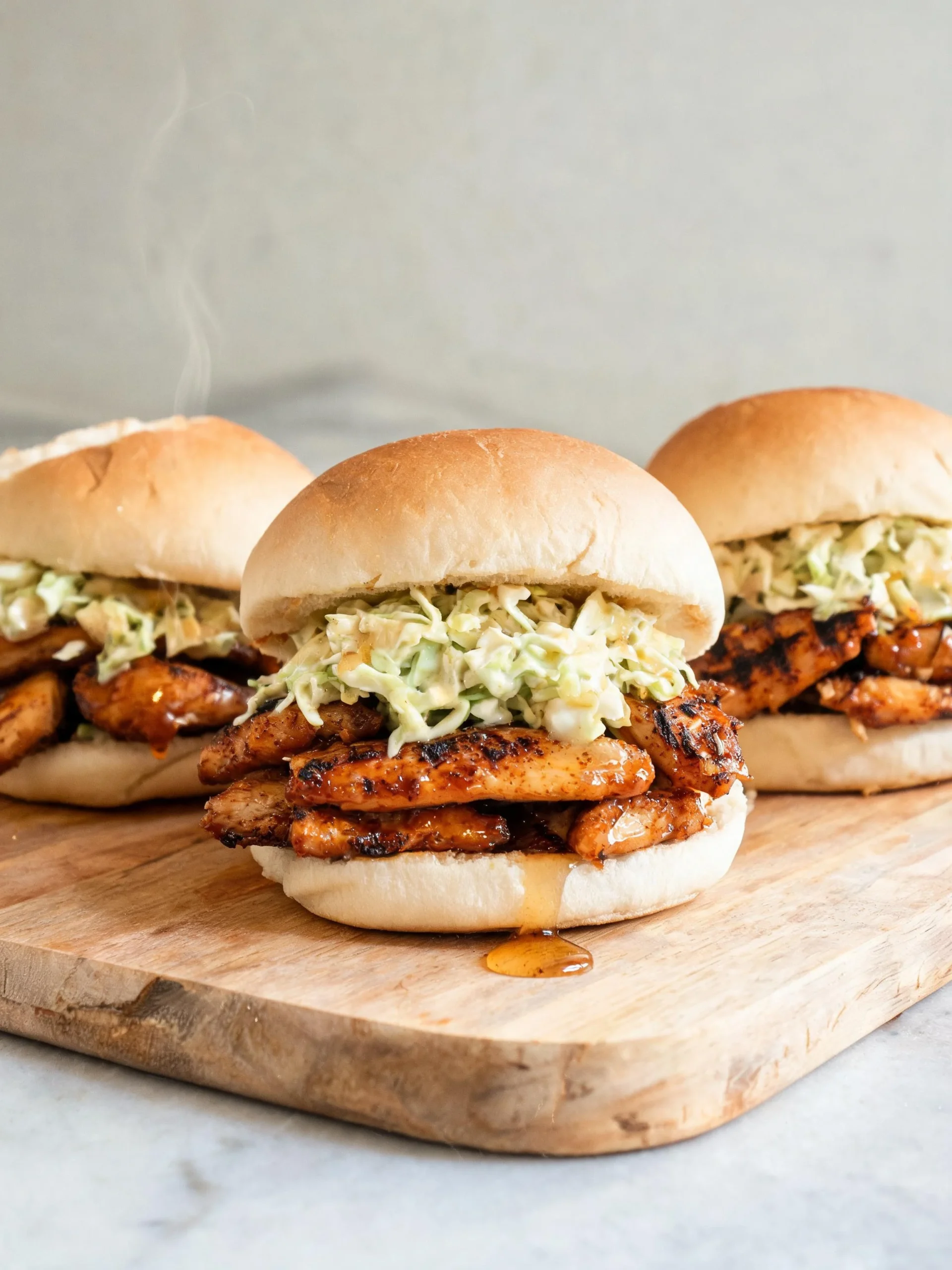 Sticky Honey Chipotle Garlic Chicken Sliders