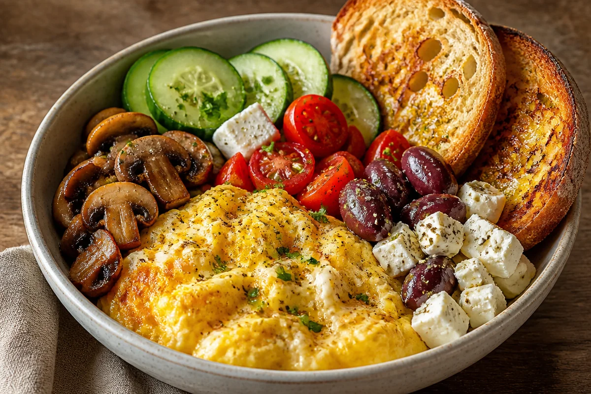 Creamy Mediterranean Omelette Breakfast Bowl
