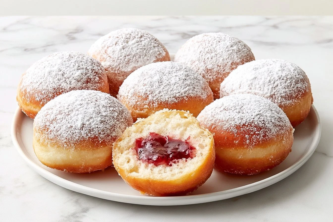Crispy Jam-Filled Berliner Doughnuts