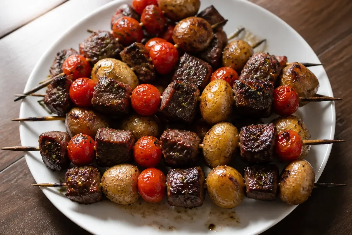 Rosemary Garlic Steak Kebabs